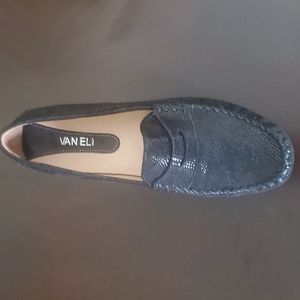 Black textured Van Eli loafer 9.5
